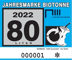 Jahresmarke 80-Liter-Biotonne