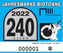 Jahresmarke 240-Liter-Biotonne
