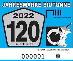 Jahresmarke 120-Liter-Biotonne