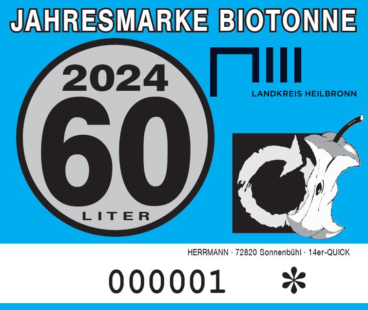 Jahresmarke 60-Liter-Biotonne